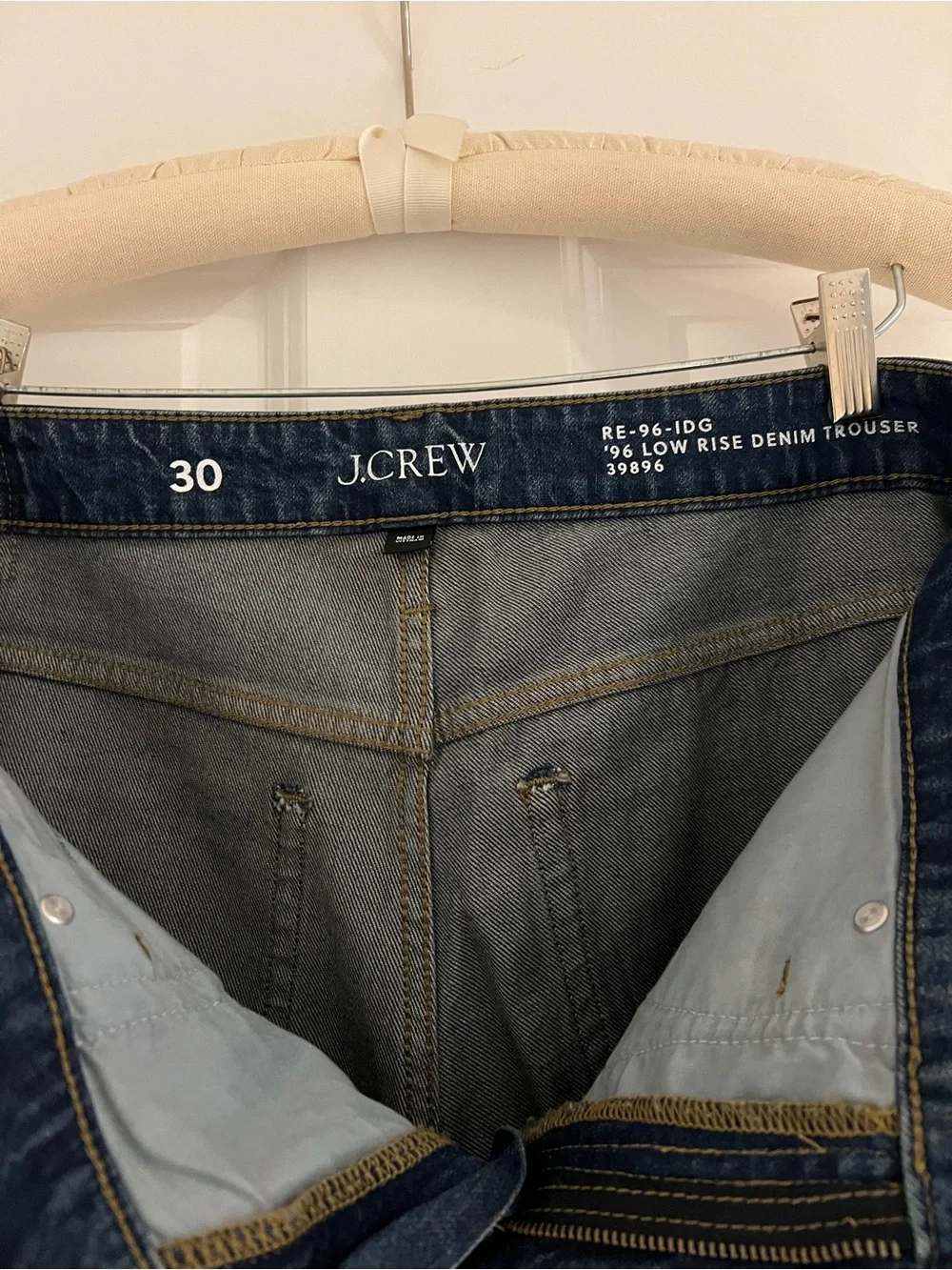 J. Crew Wide Leg Flared Jeans in Dark Blue Denim